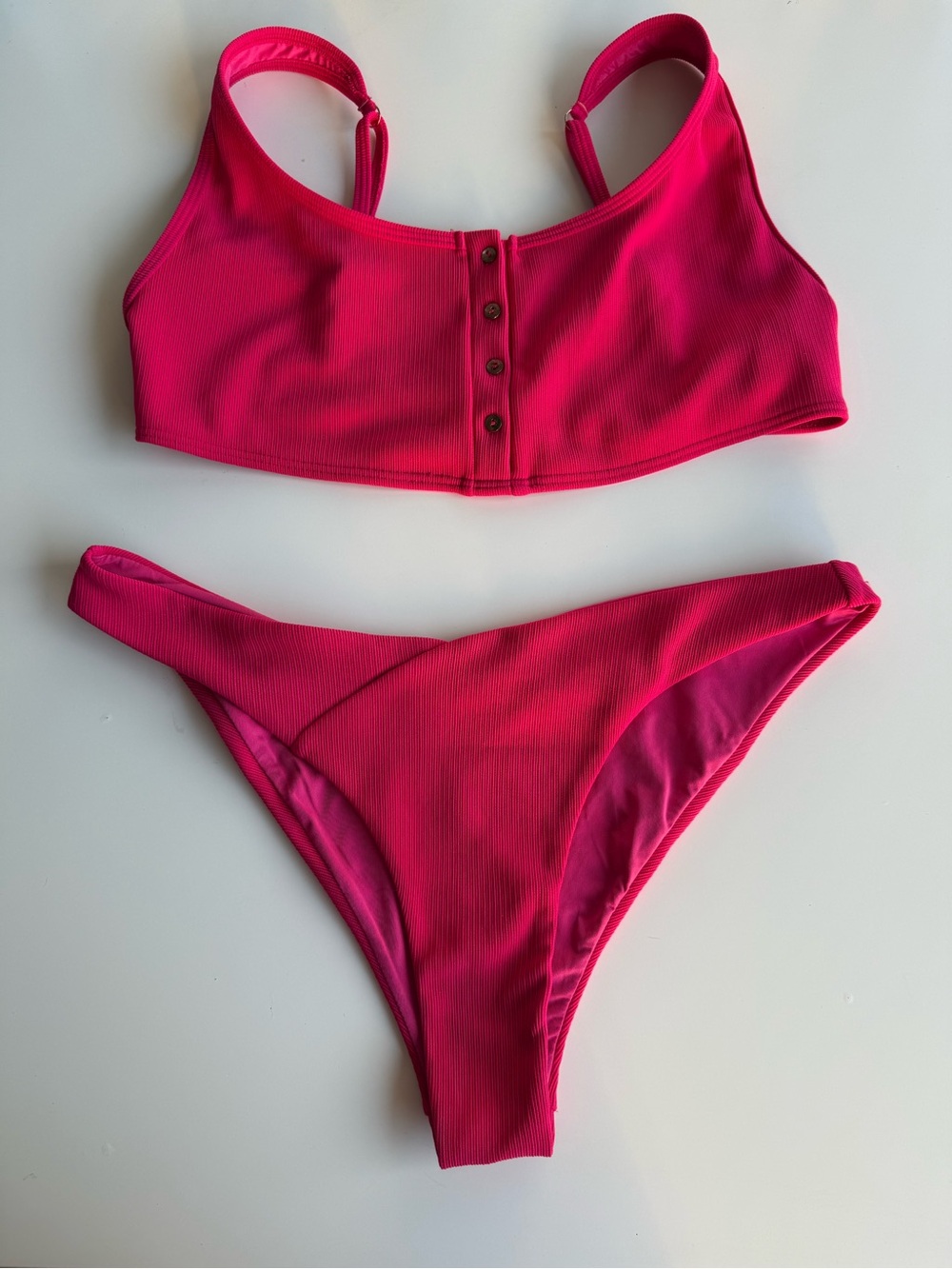 Hot Pink Two-Piece Bikini Set